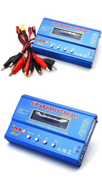 iMAX B6 80W Battery Charger – Digital Lipo, NiMh, Li-ion, Ni-Cd Balance Charger/Discharger for 1-6S RC, FPV, Airplane, Drone, Car