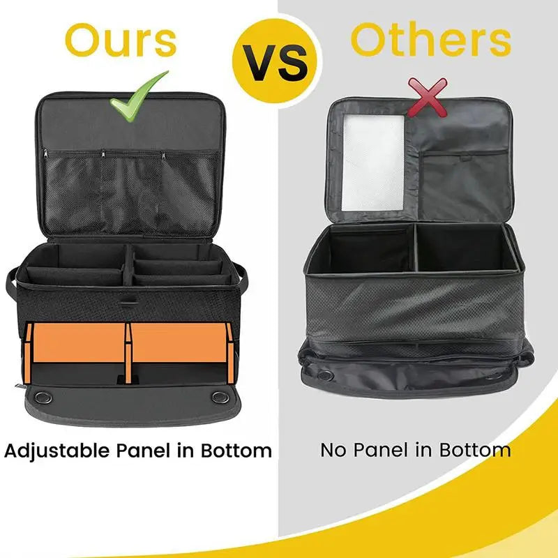 Car Trunk Organizer Golf Shoe Bag – Collapsible Outdoor Trunk Accessory with Portable Golf Ball Box, Unisex