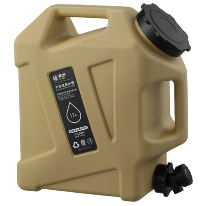 12L Portable Camping Water Container – Large Capacity Outdoor Water Bucket with Detachable Faucet for Picnic & Travel