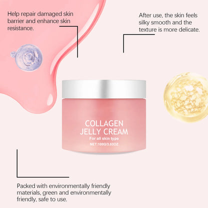 100g Collagen Jelly Cream – Anti-Aging, Hydrating & Skin Tightening Face Care for Wrinkles