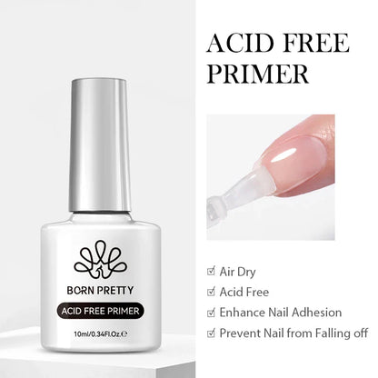 BORN PRETTY 15ml Clear Non-Stick Hand Extension Gel - 3D Shaping Nail Art, Milky Jelly Hard Gel for Fake Nails