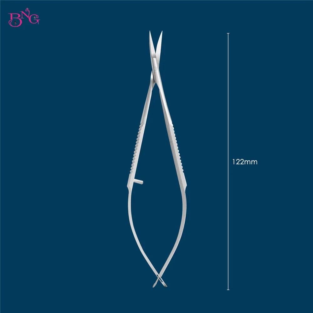 Stainless Steel Eyebrow Makeup Scissors – Curved & Straight Cuticle Trimmer Beauty Tool