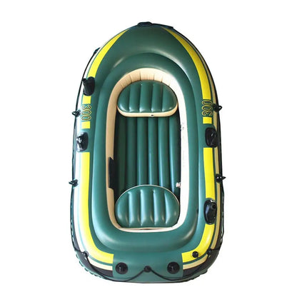 2/3 Person Heavy-Duty Inflatable Boat – Fishing Air Kayak Canoe for Drifting & Rafting (No Oars & Foot Pump)