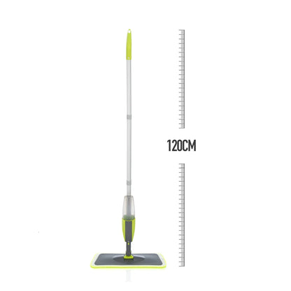 Spray Mop Broom Set — Magic Flat Mop with Rotating Head, Reusable Microfiber Pads for Home Floor Cleaning
