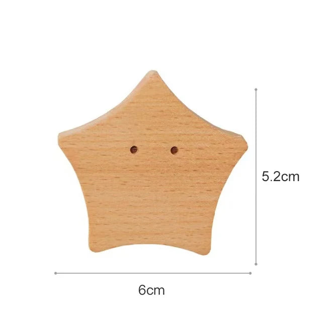Wooden Drawer & Wall Hooks — Animal Keychain, Coat & Wardrobe Hanger, Cute Home & Kitchen Decor Accessory