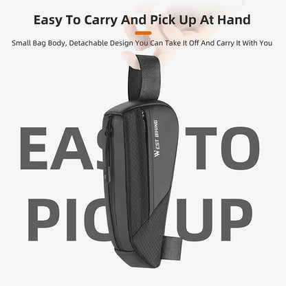 Ultralight Mini Bike Frame Bag – Water-Repellent Top Tube Triangle Pannier for MTB & Road Bikes
