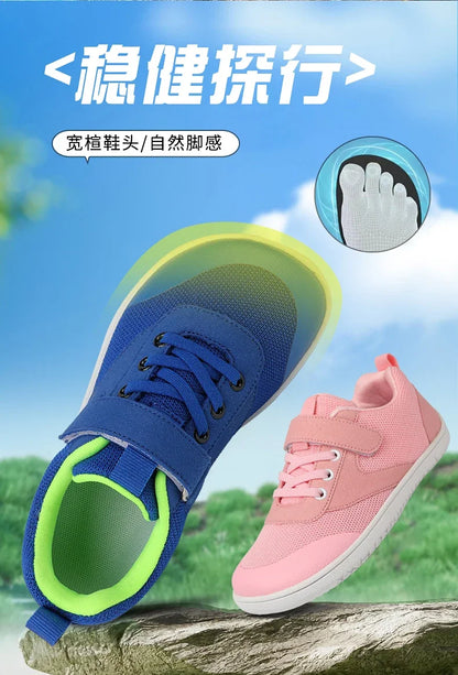 Wide Barefoot Shoes for Little & Big Kids – Boys & Girls Minimalist Sneakers, Lightweight Non-Slip Walking & Skate Flats