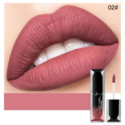 Pudaier Waterproof Matte Lip Gloss – Liquid Lipstick in Nude, Purple, Black Rose Shades