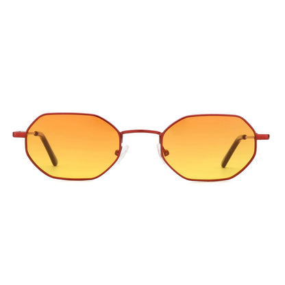 ZENOTTIC Retro Small Polygon Polarized Sunglasses — Metal UV400 Anti-Glare Shades for Men & Women, Driving & Outdoor Eyewear