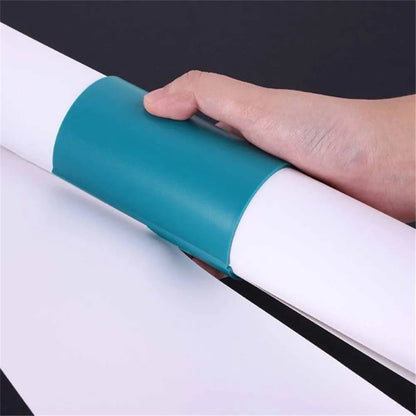 Wrapping Paper Cutter – Sliding Christmas Paper Cutting Tool, Safe Plastic Mini Cutter for Household Use, Blade-Free