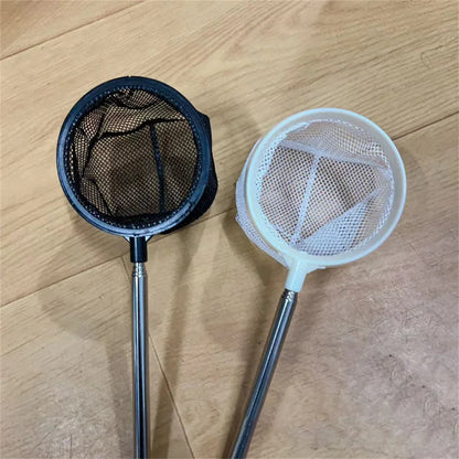 Stainless Steel Retractable Aquarium Fish Net – Small Shrimp Fishing Net for Fish Tank Cleaning and Water Maintenance Accessories Tool