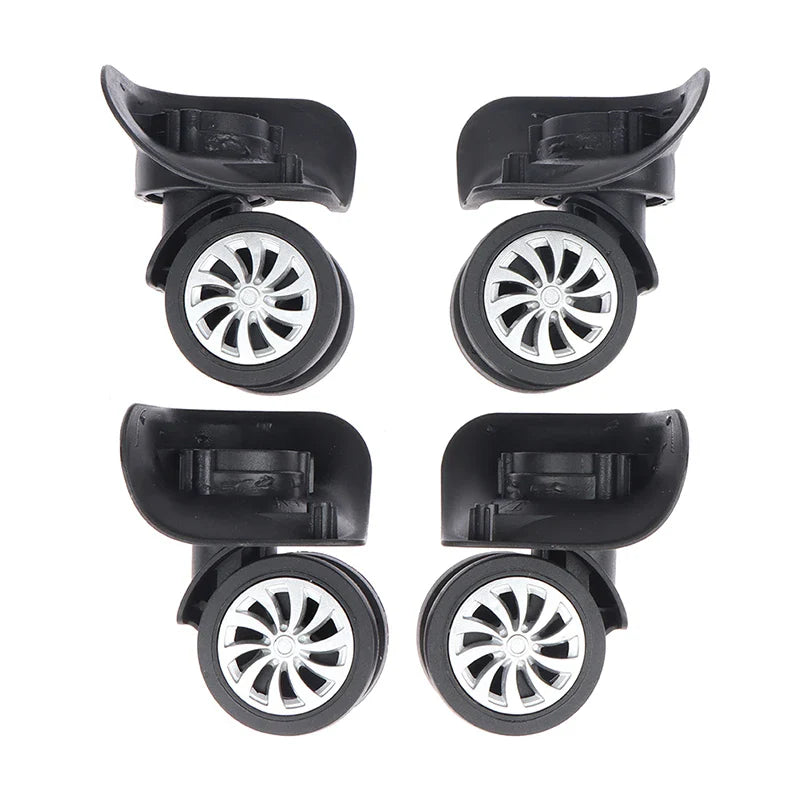 4Pcs Universal 360° Swivel Luggage Wheels - Trolley Wheel Replacement Tools for Suitcases
