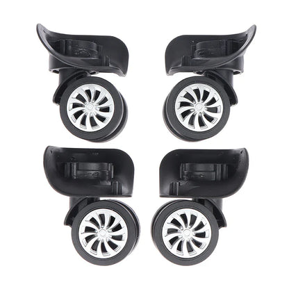 4Pcs Universal 360° Swivel Luggage Wheels - Trolley Wheel Replacement Tools for Suitcases