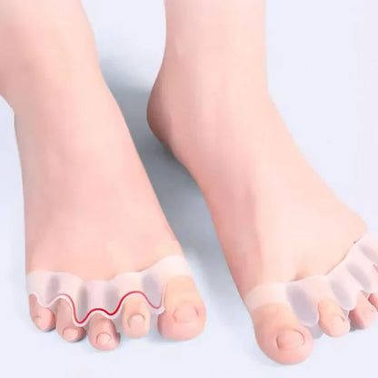 2Pc Silicone Toe Separator — Foot & Toe Spreader for Hallux Valgus, Bunion Correction & Toe Straightening