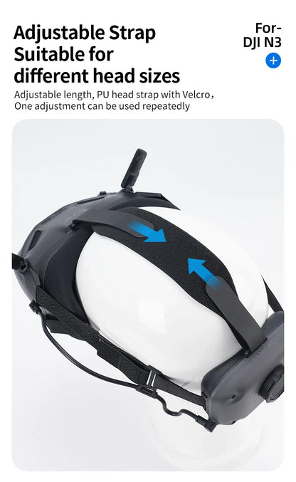 Hibloks Headband for DJI Neo & Avata 2 N3 – Protective, Pressure-Relief, Vertical Line Auxiliary Strap