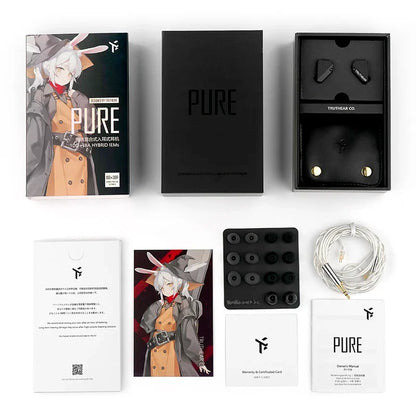 TRUTHEAR PURE Hybrid In-Ear Earphones - 1DD+3BA Hi-Fi Wired Gaming Headphones with 3.5mm Plug
