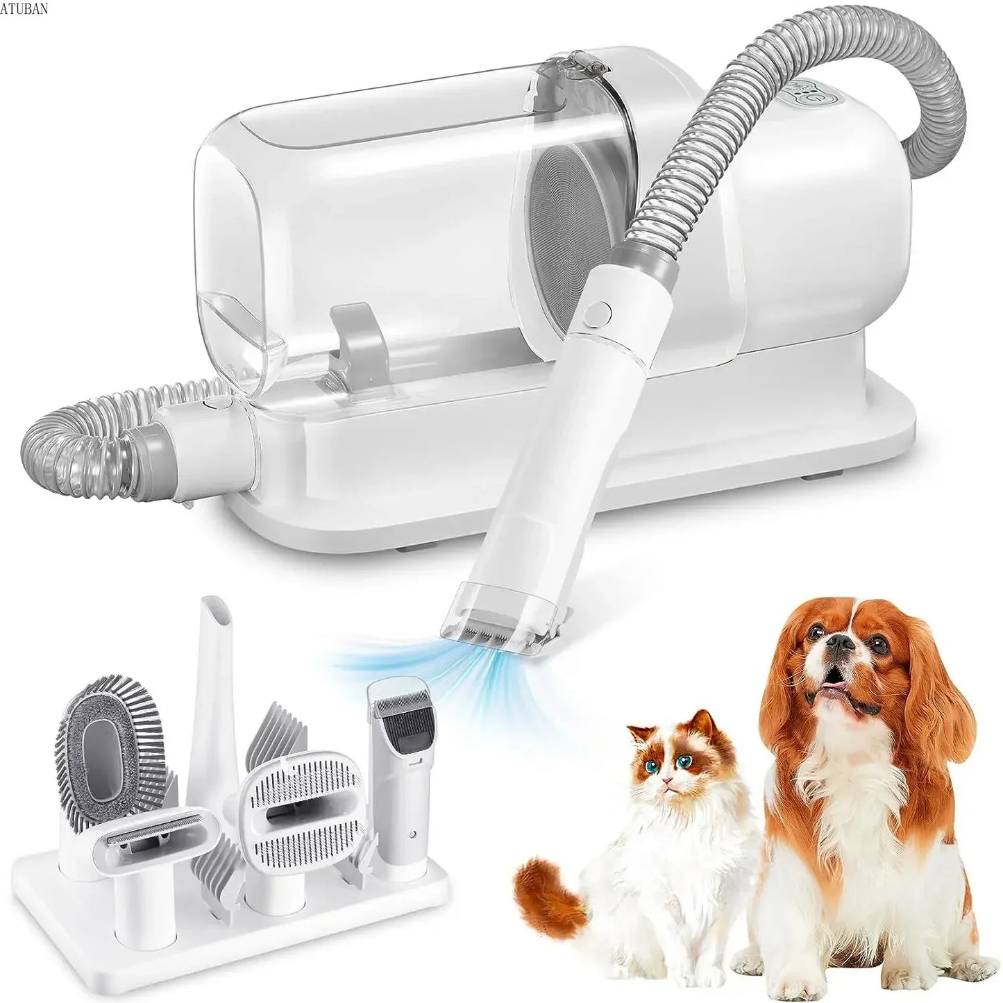 Dog Grooming Vacuum and Pet Grooming Kit – 2.3L Capacity Hair Dust Cup and Brush for Efficient Pet Hair Removal