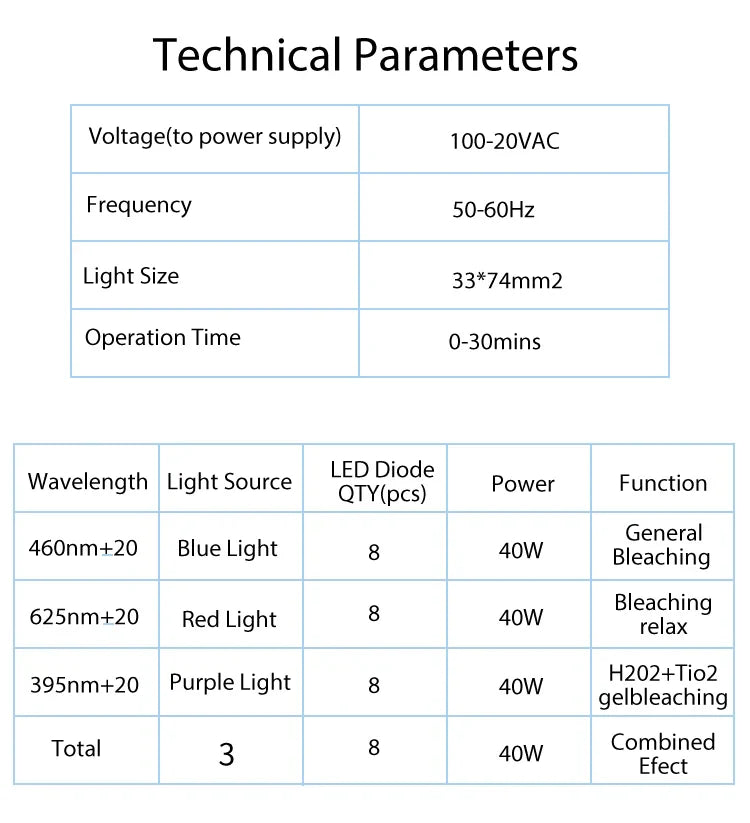 Dental Cold Light Lamp — 3-Color LED Teeth Whitening & Bleaching Accelerator for Dentistry