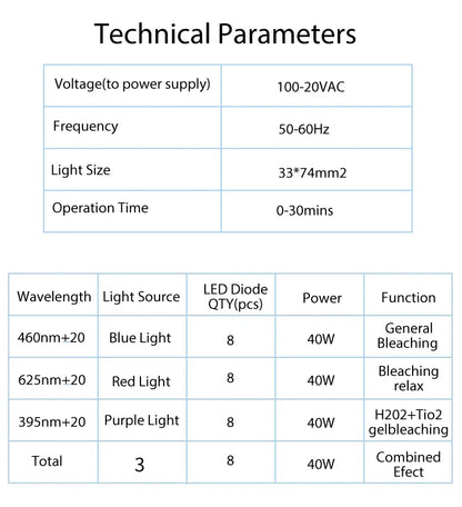 Dental Cold Light Lamp — 3-Color LED Teeth Whitening & Bleaching Accelerator for Dentistry