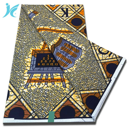 2026 African Real Wax Fabric - 100% Cotton Nigerian Ankara Dutch Batik Sewing Cloth