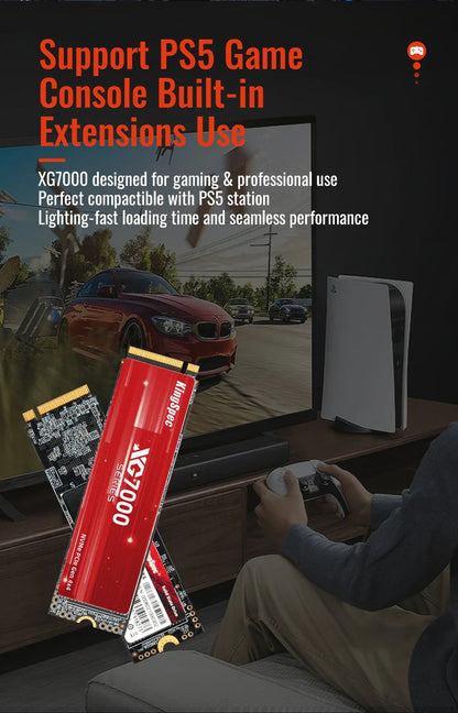 KingSpec M.2 PCIe 4.0 NVMe SSD – 512GB, 1TB, 2TB, 4TB Solid State Drive for Laptop, Desktop, PS5