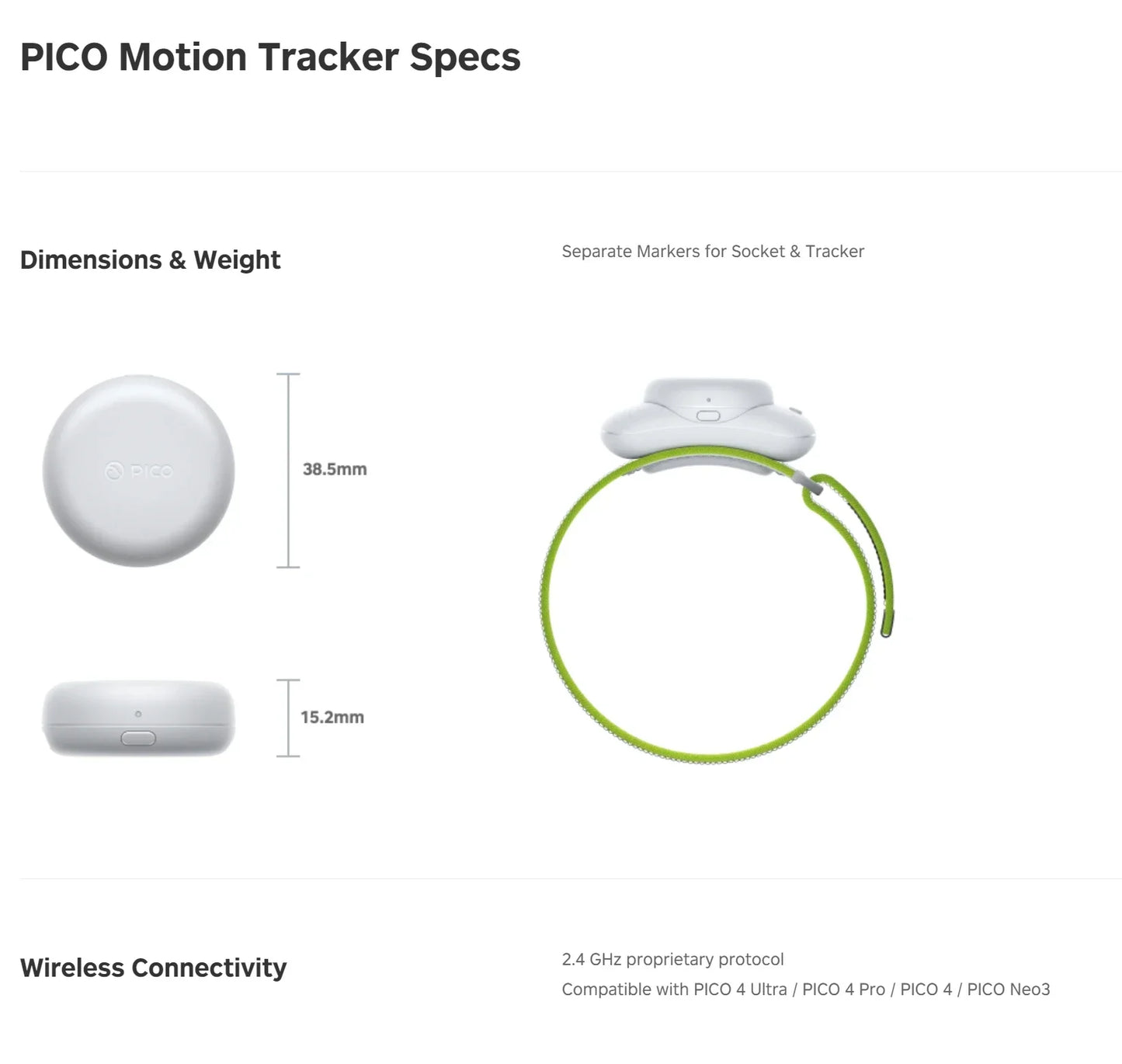 PICO Motion Tracker 2nd Gen 2024 — Full Body Motion Tracking, Officially Released VR Motion Sensor