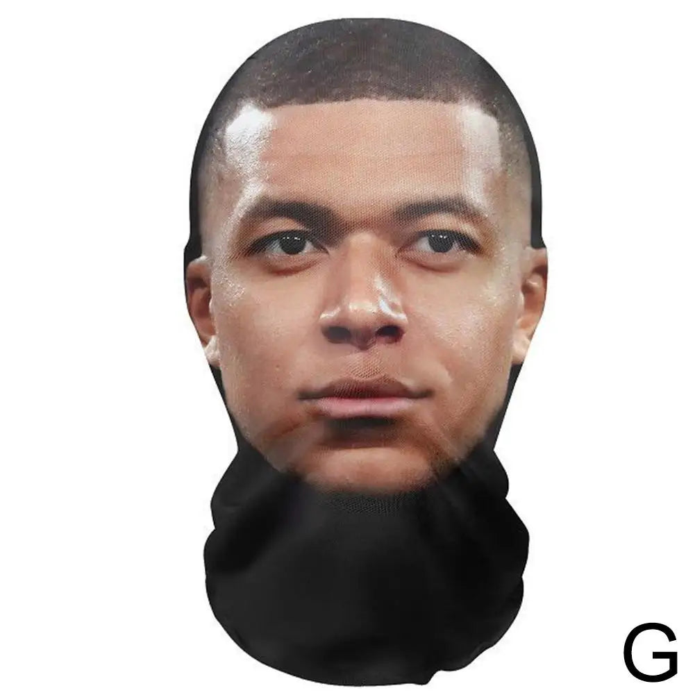 3D Balaclava Mask Hat - Seamless Kanye Face Mask for Pranks, Celebrity Hip Hop Hood Headgear