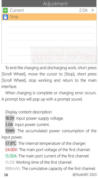 ToolkitRC Q6AC Charger — AC 400W/DC 1000W 4CH with USB A/Type-C, LiPo 1-6S, NiMH 1-16S, PB 1-10S, IPS Display