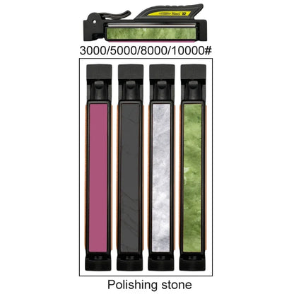 4-Grit Knife Sharpening Stone Set - 180–10000 Grit Whetstone & Diamond Polishing Stones