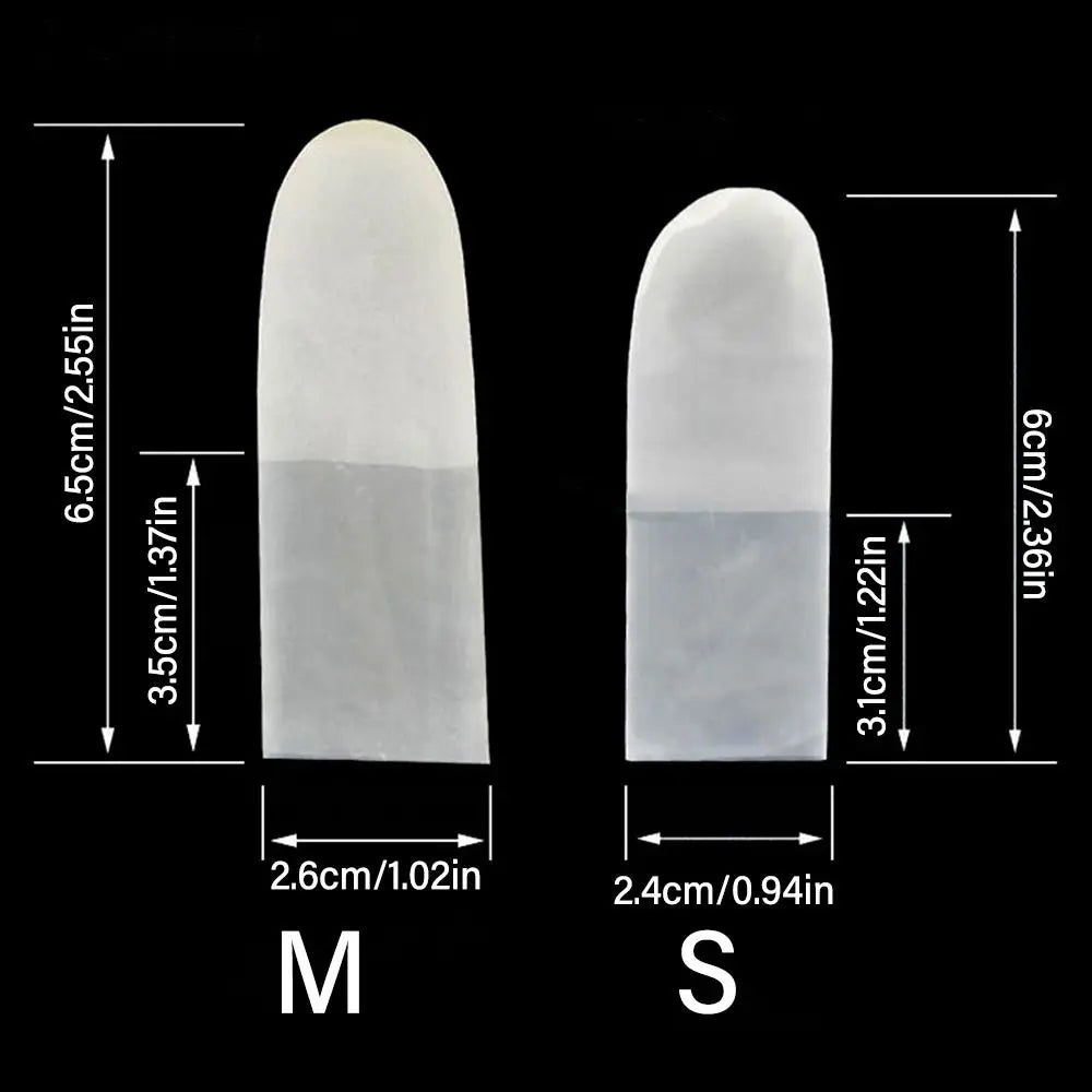 100Pcs Transparent Finger Covers - Disposable Anti-Static Non-Slip Latex Fingertip Protectors for Dust-Free Workplace Use