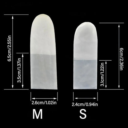 100Pcs Transparent Finger Covers - Disposable Anti-Static Non-Slip Latex Fingertip Protectors for Dust-Free Workplace Use