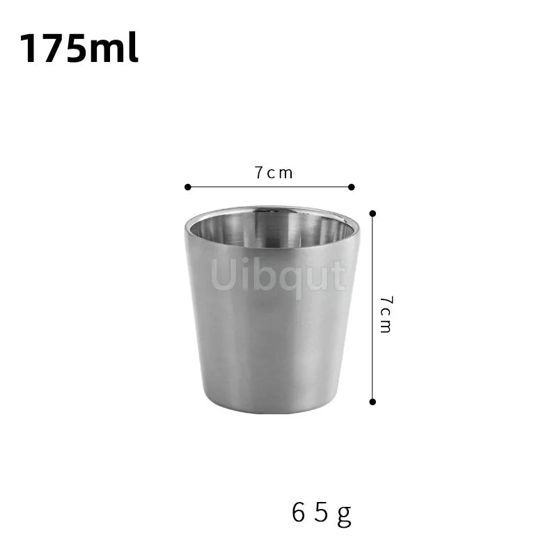 Double-Layer Stainless Steel Scald-Proof Tea & Coffee Mug – Hot Wine Cup Drinkware for Home, Restaurant & Kindergarten Use