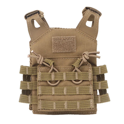 Mini Tactical Beer Bottle Vest Cover – Molle Vest Drink Holder for Dolls & Miniature Sets