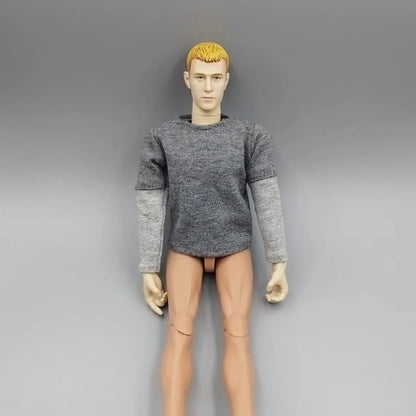 1/6 Scale Black T-Shirt for 12" (30cm) Action Figures — Male & Female DIY Model Accessories