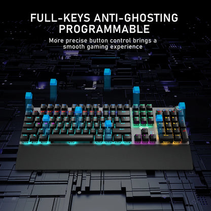 AULA F2088 Mechanical Gaming Keyboard – 104 Keys, Anti-Ghosting, Brown/Blue Switch, Wired RGB Backlit for PC & Laptop