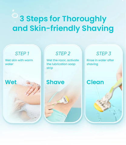 Gillette Venus Olay Manual Razor — 5-Layer Blade with Lubricating Strip & Air Cushion for Women’s Body & Bikini Hair Removal