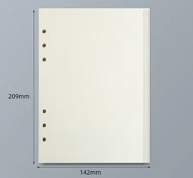 45 Sheets A5 A6 A7 Loose Leaf Notebook Refill – Spiral Binder Pages, Lined, Blank & Grid Craft Paper Stationery