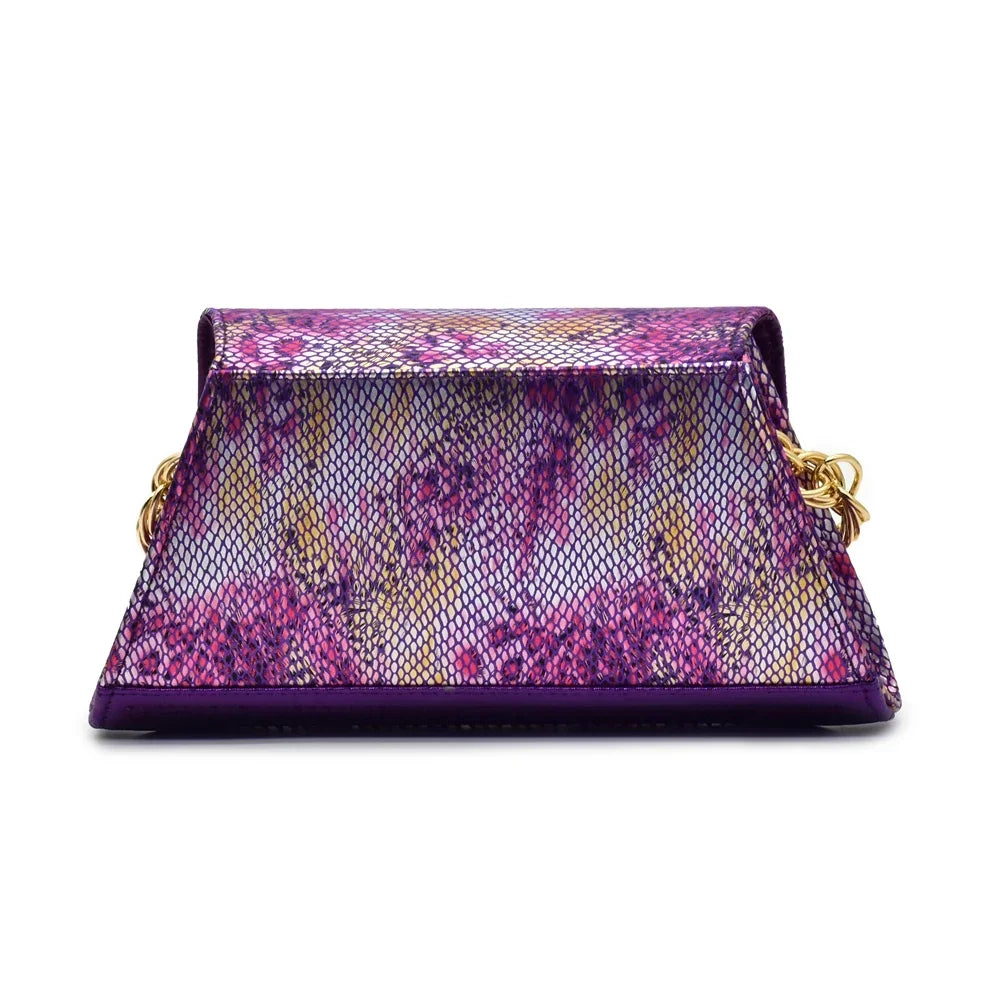 Women’s Purple Italian Shoe & Bag Set - Elegant Heeled Party & Wedding Accessories