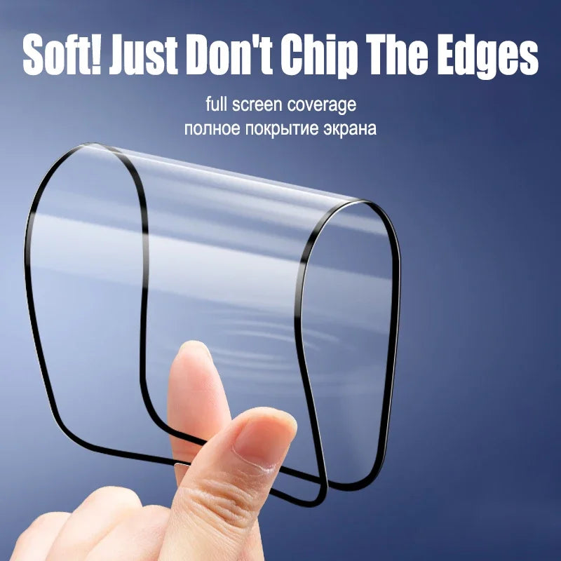 2 Pcs Ceramic Screen Protector for iPhone - High Clear Flexible Soft Porcelain Film - Compatible with iPhone 11, 12, 13, 14, 15 Pro Max, X, Xs, Xr, 7, 8, 6s, 15 Plus