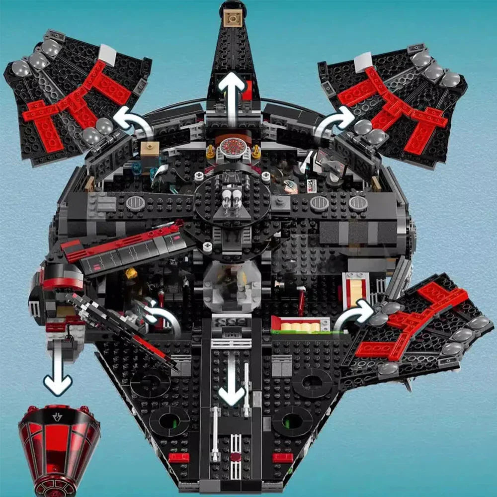 New Falcon Millennium Dark Spaceship – Building Blocks Puzzle Battle Series Toy for Adults & Boys, Birthday Gift