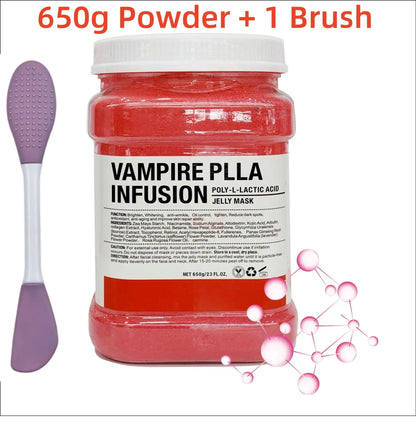 650g Chamomile & Hyaluronic Acid Facial Mask Powder – Moisturizing Rose Jelly Skin Care Mask with Silicone Brush for Elasticity Boost