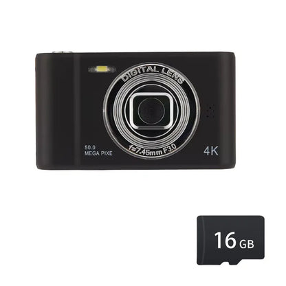 4K Digital Camera – 50MP Travel Selfie Camera with HD Zoom, 2.4-inch Screen, Mini Retro Cam for Kids & Beginners