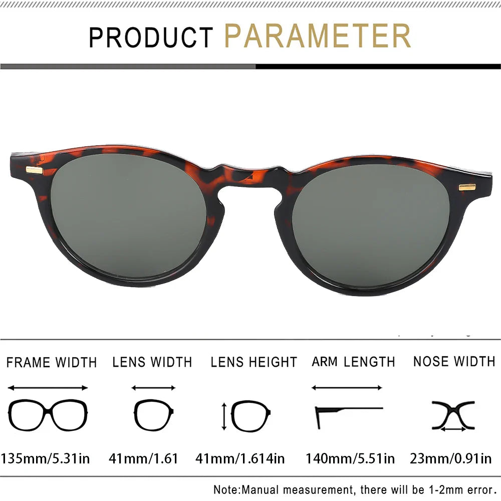 Small Round Sunglasses — Retro Classic UV400 Shades for Men & Women, Perfect for Travel, Shopping & Hiking