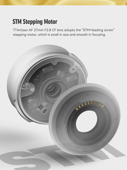 TTArtisan Auto Focus 27mm F2.8 Lens — APS-C STM for Fuji X, Fujifilm XF, Sony E, Nikon Z Mount (XA7, XT100)