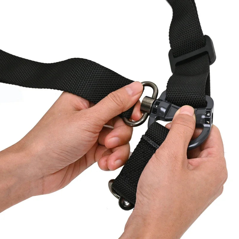 Adjustable MS4 Rifle Sling — QD Metal Swivel, 2-Point Tactical Nylon Strap for Airsoft, Hunting & Multi-Mission Weapon Use