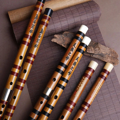 Chinese Bamboo Flute Dizi – Traditional Flute for Beginners, Key C/D/E/F/G Musical Instrument