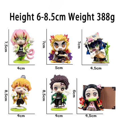 Anime Demon Slayer Blind Box Figures — 1-12pcs Tanjiro & Nezuko PVC Model Ornaments, Kids Christmas & Halloween Gift