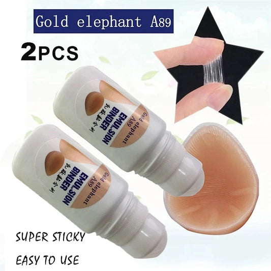 Gold Elephant A89 Silicone Breast Glue – Invisible Emulsion Binder & Water-Resistant Chest Stickers for Crossdressers