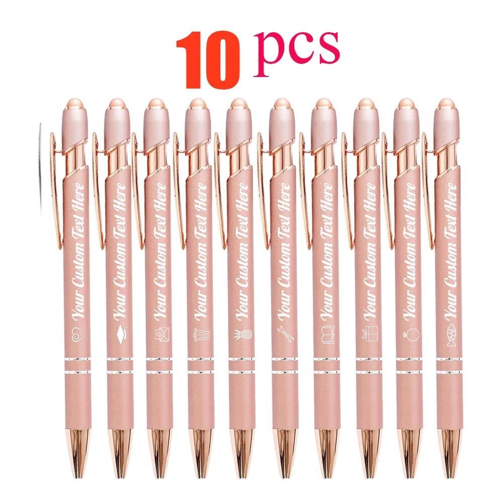 Customized Ballpoint Pen with Stylus - Personalized Metal Name & Logo Pen for Business, Graduation & Gifts