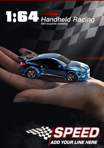 4WD 1:64 Mini RC Drift Car — 2.4GHz Palm Racing Remote Control Toy for Kids & Collectors